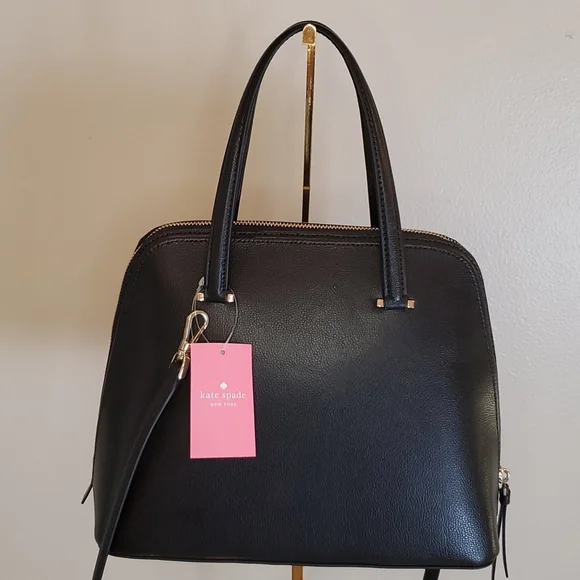 🎉HP🎉! Kate Spade ♥️NWT♥️ Medium Black Dome Satchel! - Picture 8 of 16